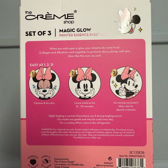 The Crème Shop Minnie Mouse Dome Travel Pouch Bundle- Red - Picture 5 of 15